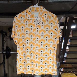 Cactus Man Orange and White Floral Shirt